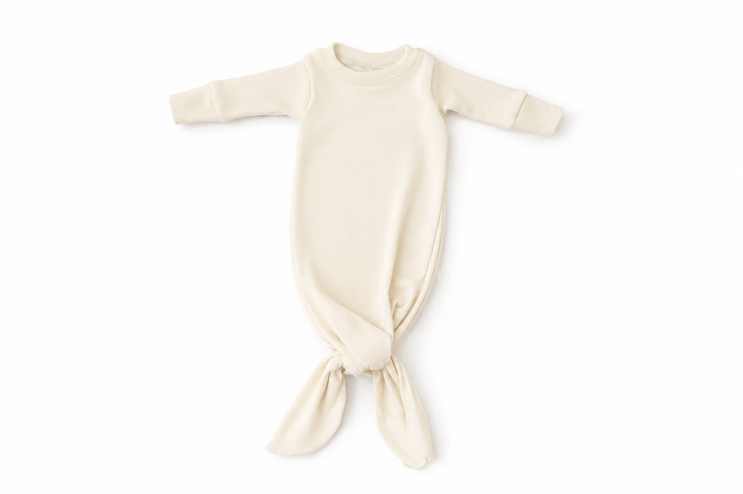 Newborn Merino Knotted Gown | Natural