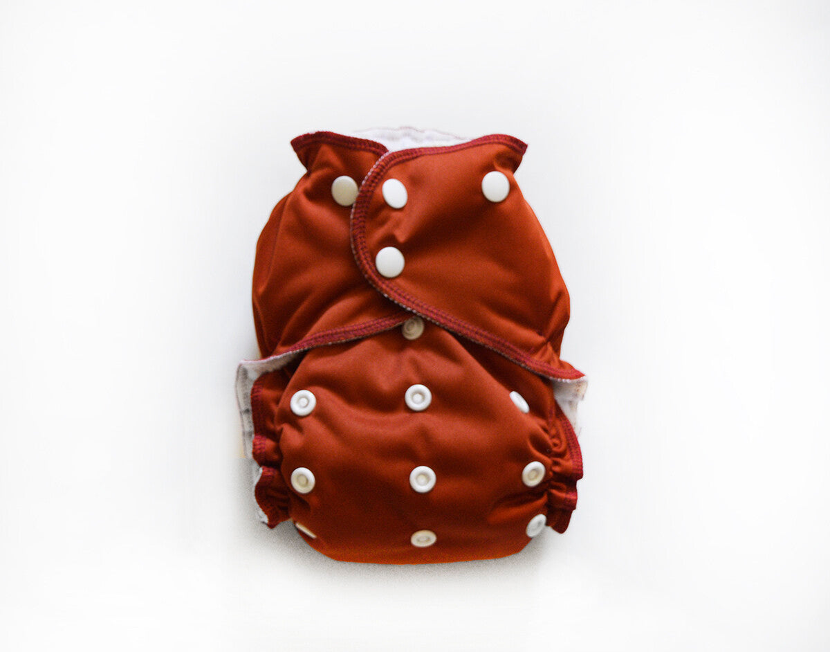 One-Size Cloth Pocket Diaper + Bamboo Trifold | Matcha