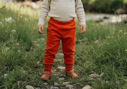 Merino Wool Baby / Toddler / Kids Joggers | Flame