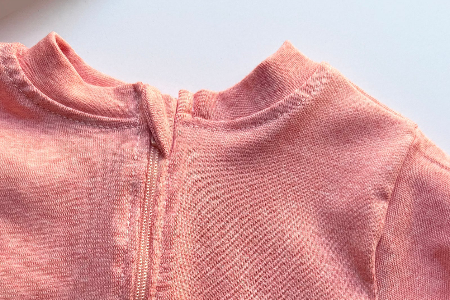 Organic Cotton Zippered Sleeper | Heathered Peach