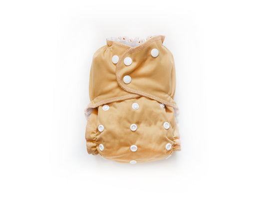 Toddler Cloth Pocket Diaper + Bamboo Trifold | Sandy