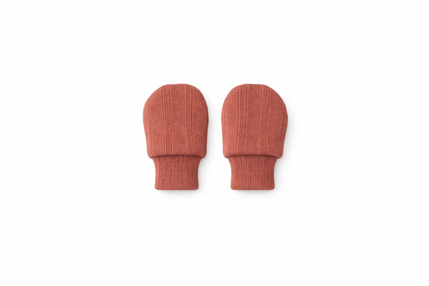 Newborn Merino Wool + Silk Scratch Mittens | Toffee