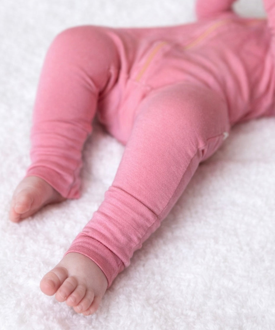 Merino Wool Zippered Romper | Winter Sunset