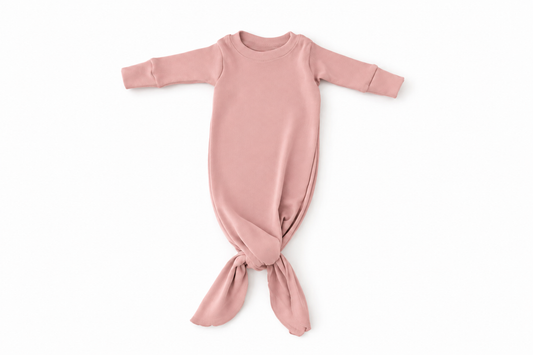 Newborn Merino Knotted Gown | Petal
