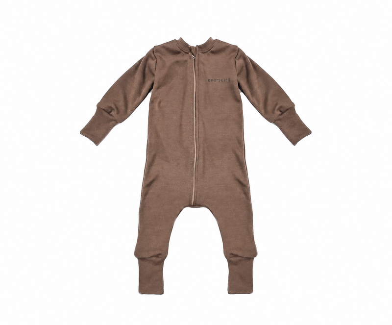 Merino Wool Zippered Eversuit™ Sleeper | Mocha