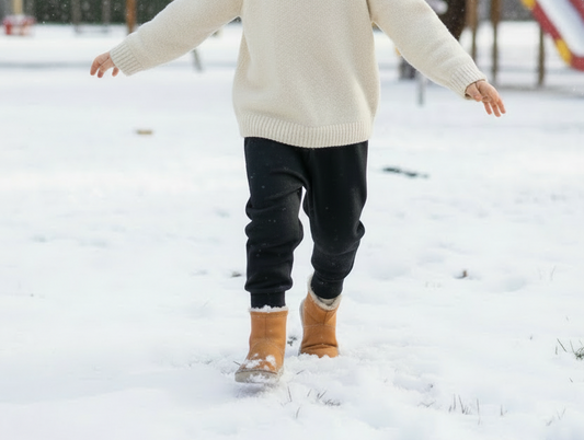 Wool Twill Grow-With-Me Play Pants | Layering | Eclipse