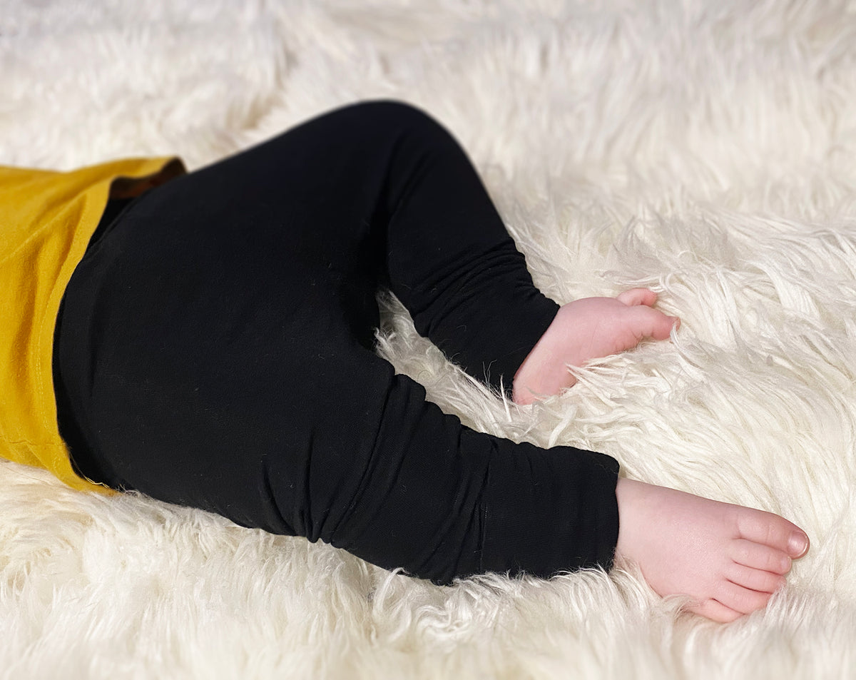 Children's Merino Wool Grow On™ Leggings | Deep Coral