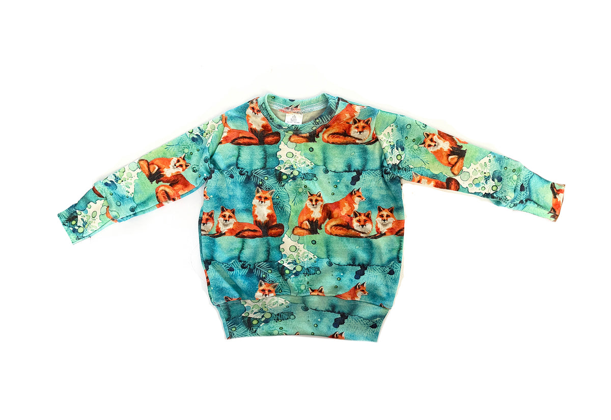 Children's Merino Wool Long Sleeved Crew Pullover | Fox Tales