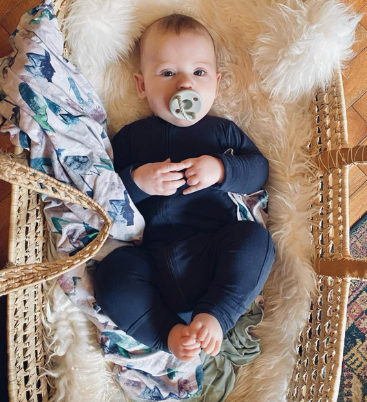 Merino Wool Zippered Sleeper | Heathered Charcoal