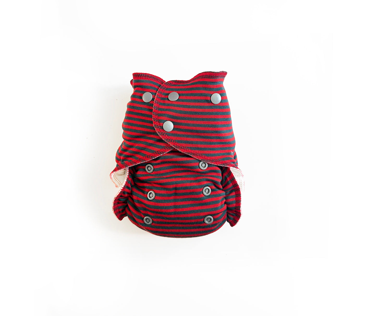 One-Size All-Wool Merino Cloth Diaper Cover | Cherry Stripe