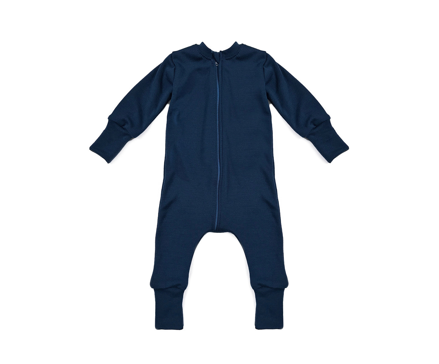 Merino Wool Zippered Romper | Ocean