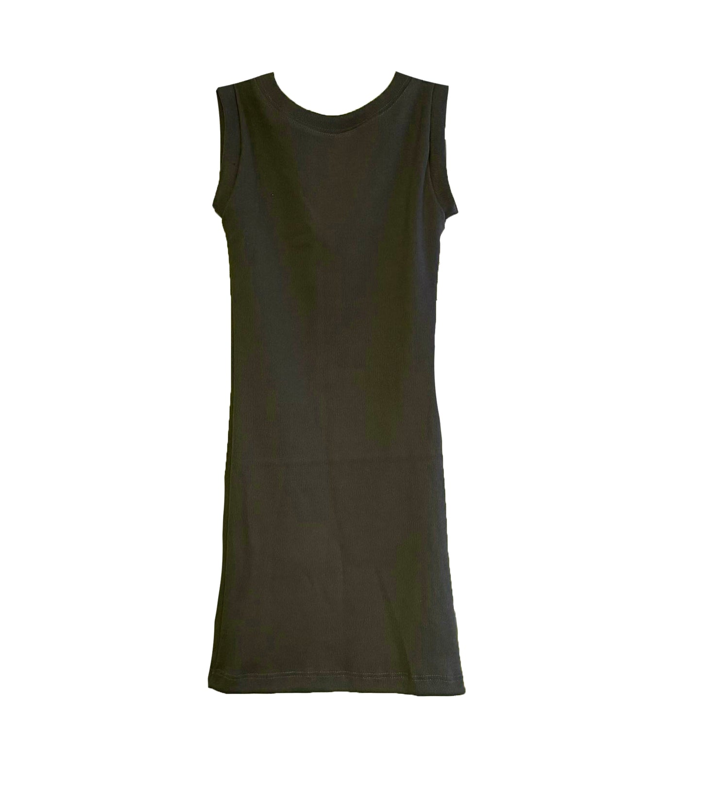 SAMPLE Ladies Organic Cotton Heavy Ribbed Tank Dress | Olive