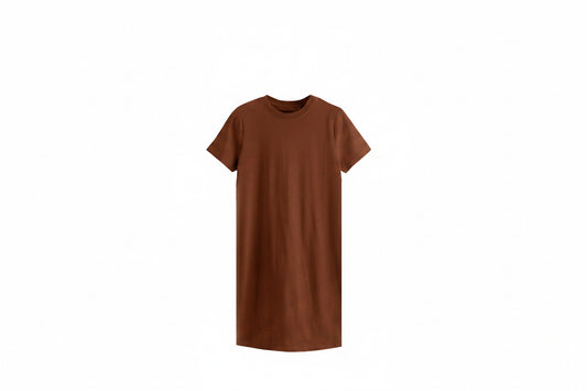Baby / Toddler / Kids Merino Wool Short Sleeved Nightgown / Base Layer Play Dress | Rust