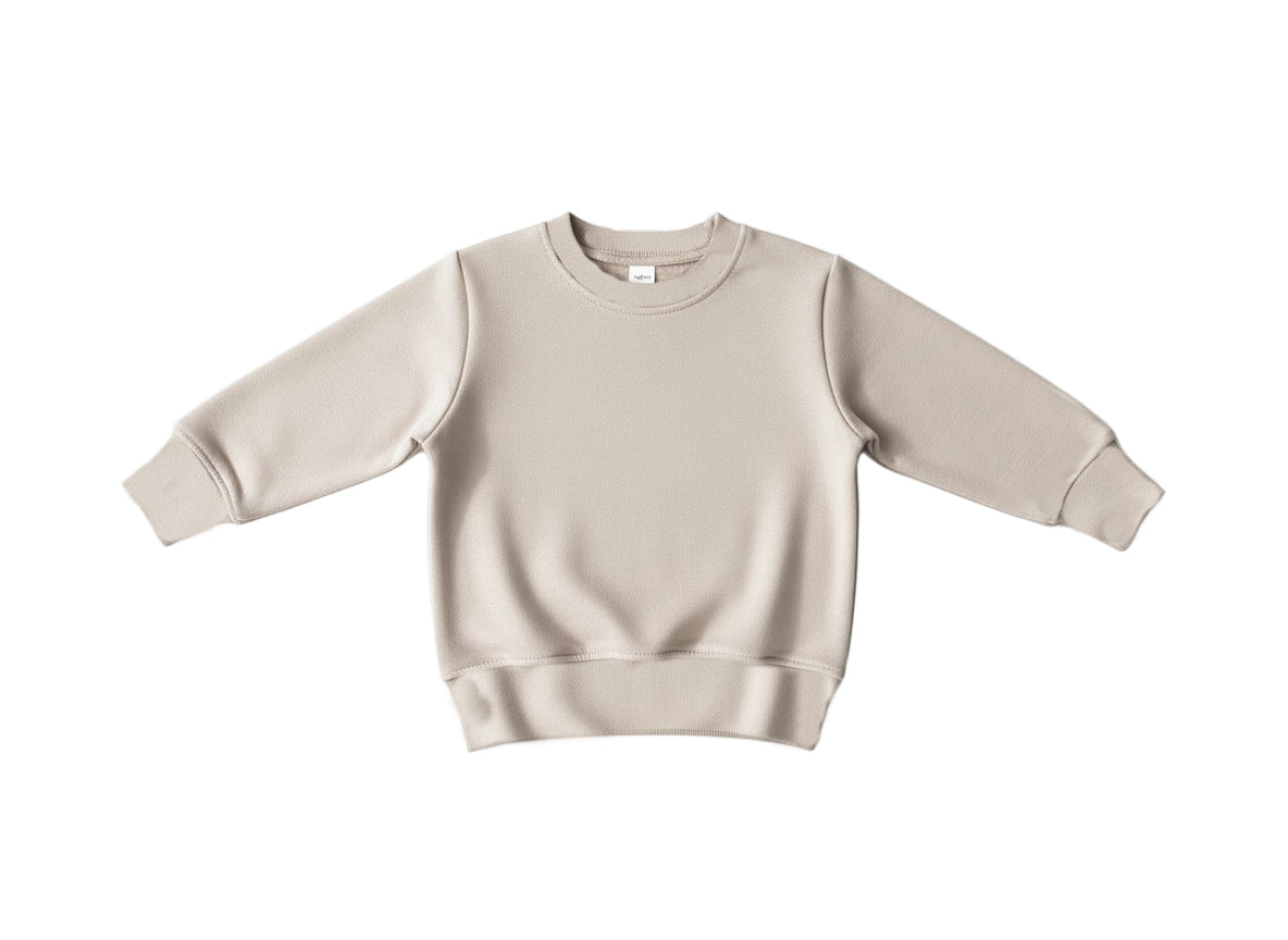 FLAWED Baby / Toddler / Kids Merino Wool Long Sleeved Crew Pullover | Sandstone (Copy)