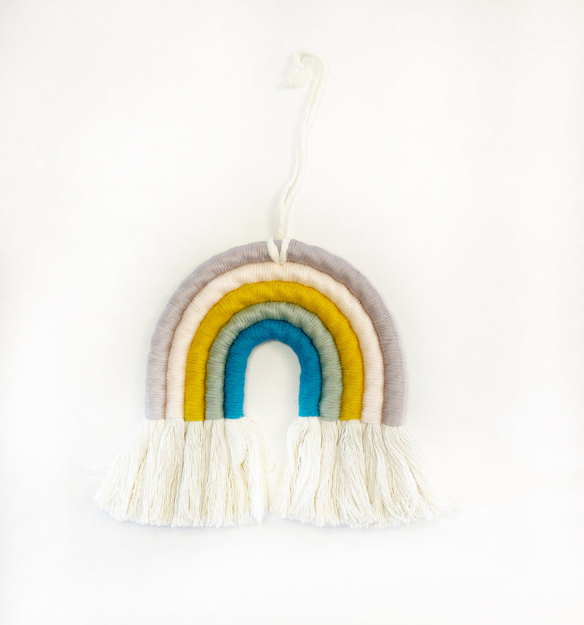 Small Macrème Hanging Nursery Rainbow