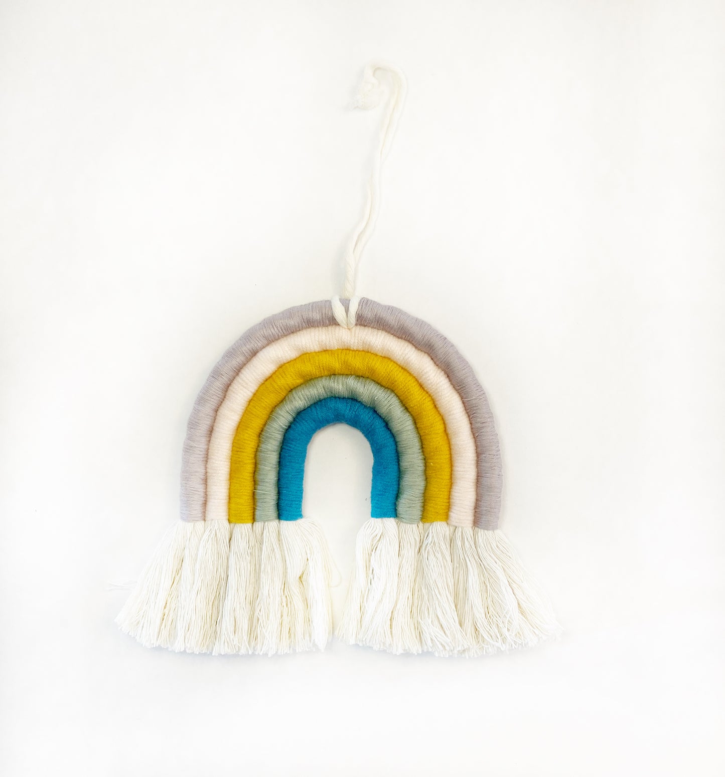 Small Macrème Hanging Nursery Rainbow