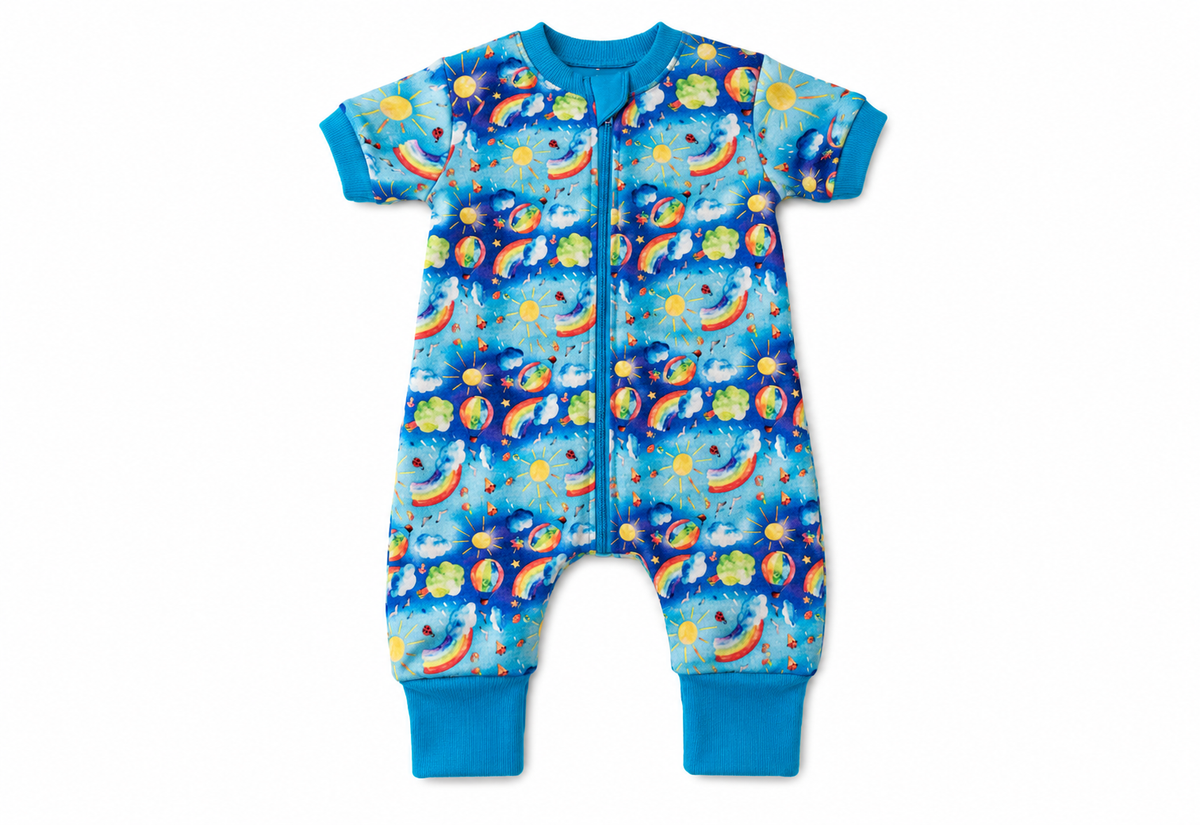 Merino Wool Short-All Zippered Eversuit™ Romper | After The Storm