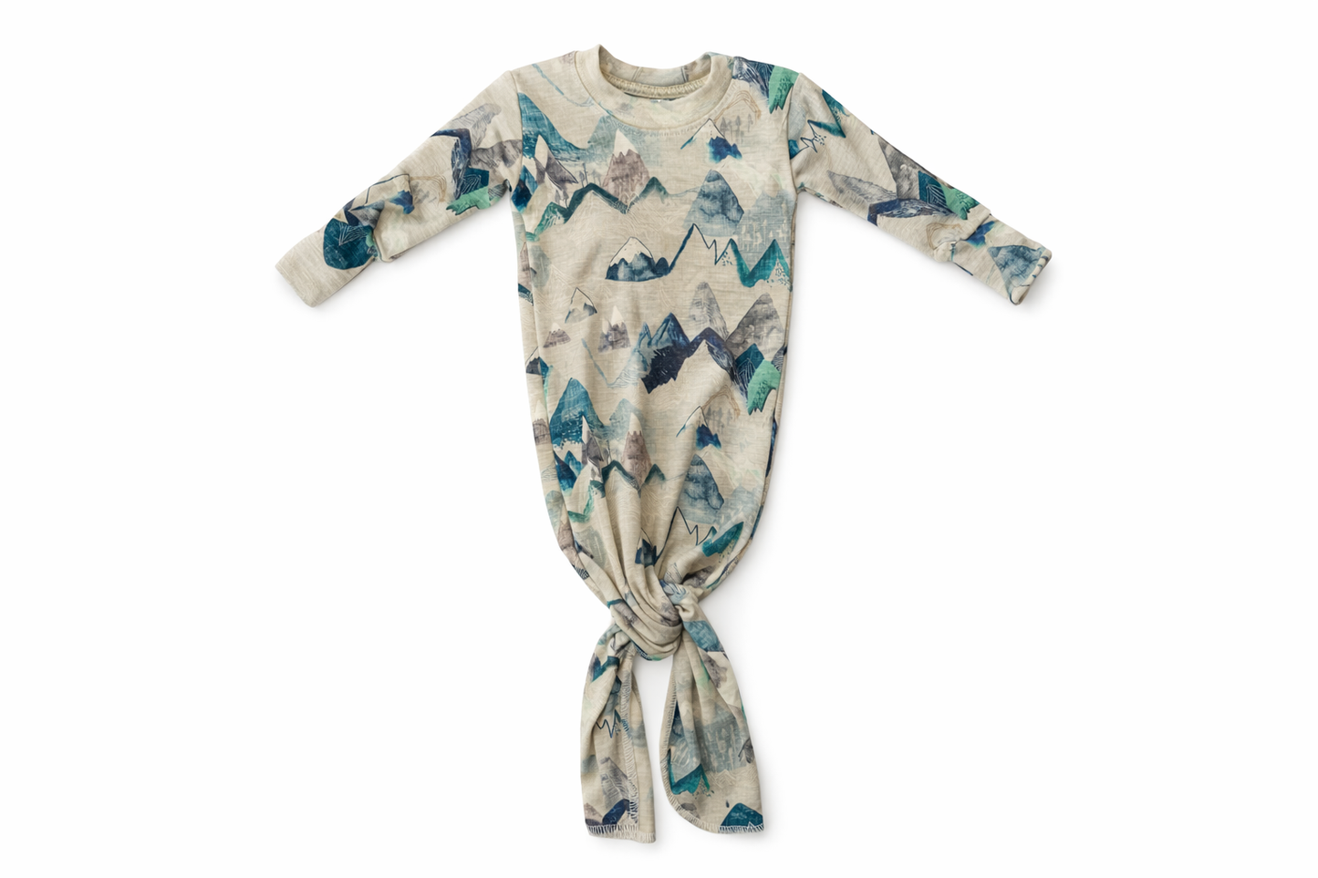 Limited Edition Newborn Merino Knotted Gown | Blue Ridge Mountains