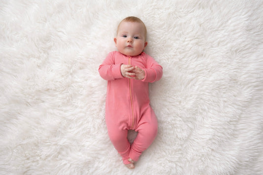 Merino Wool Zippered Romper | Winter Sunset