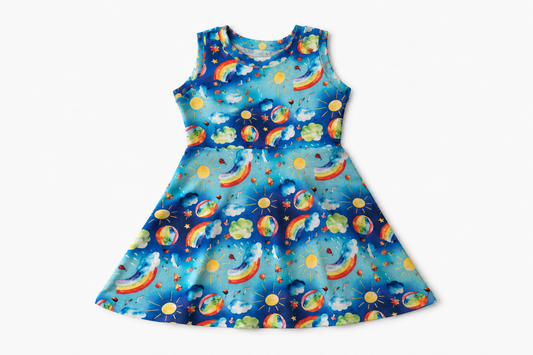 Baby / Toddler / Kids Merino Wool Sleeveless Skater Dress to Tunic | After The Storm