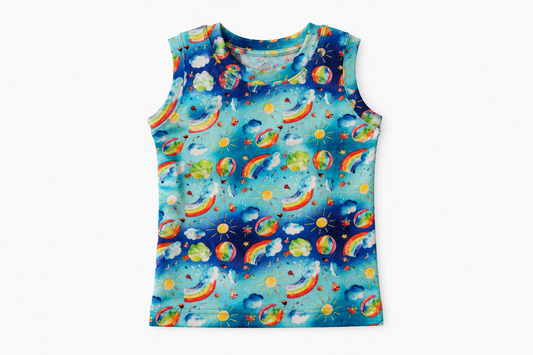 Limited Edition Merino Wool Baby / Toddler / Kids Tank Top  Sleeveless Shirt | After The Storm