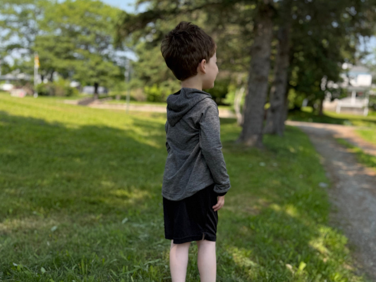 Kids Merino Hooded Pullover | Mocha