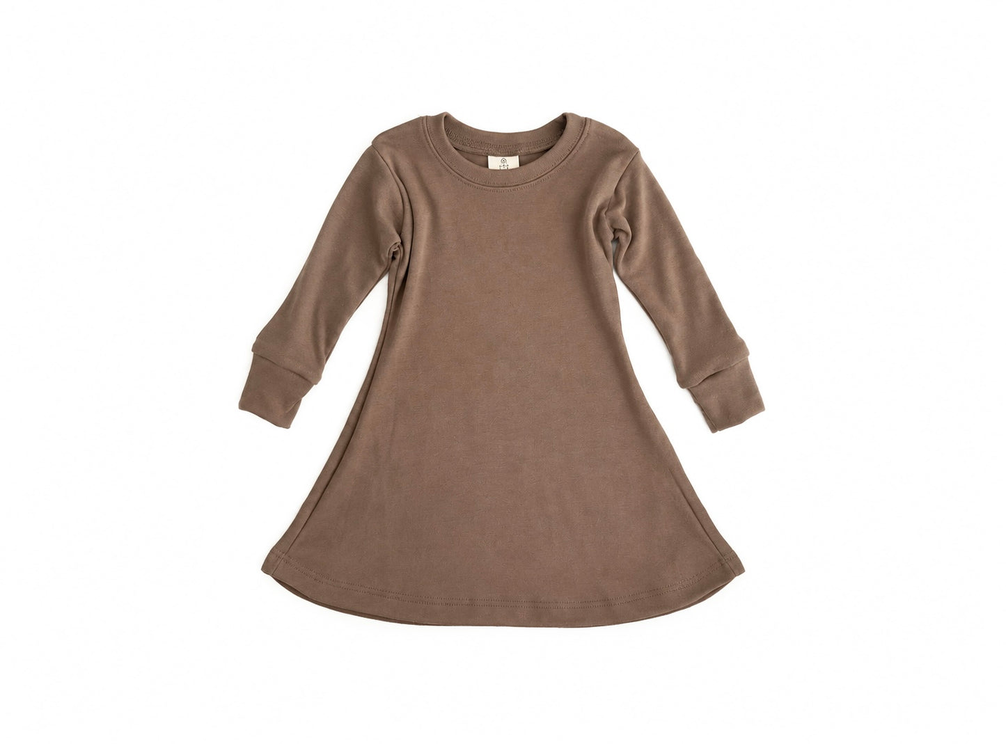 Baby / Toddler / Kids Merino Wool Long Sleeved Tunic Dress | Mocha