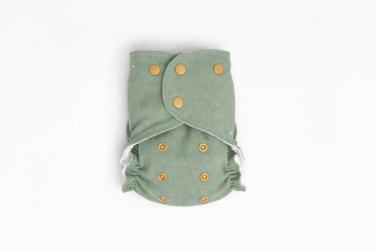 One-Size All-Wool Merino Cloth Diaper Cover | Sage