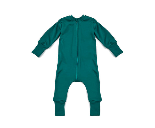 Merino Wool Zippered Sleeper | Blue Spruce