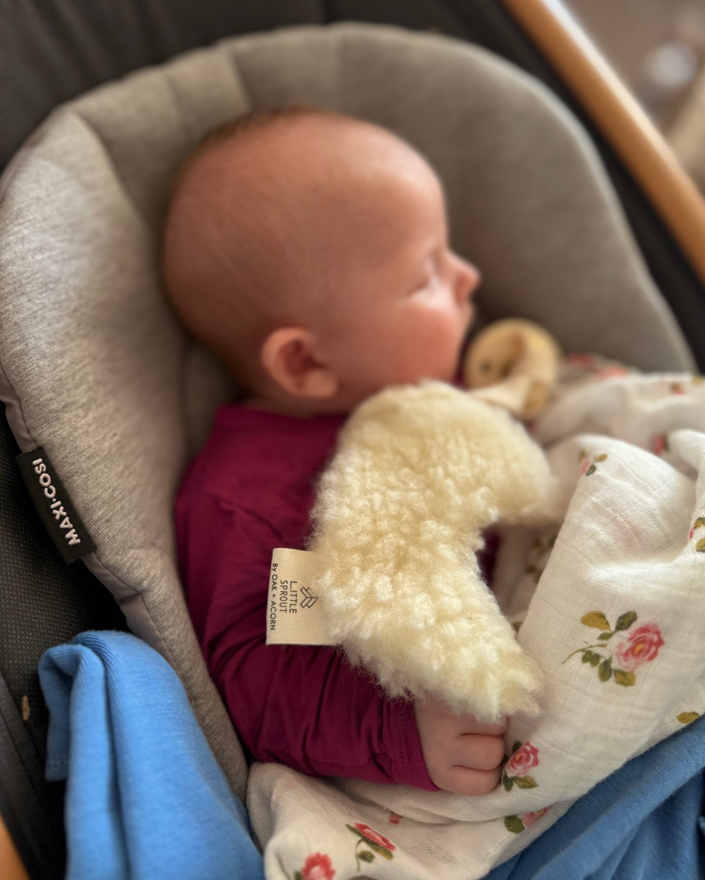 Wool Sherpa Pacifier Lovey | Moon