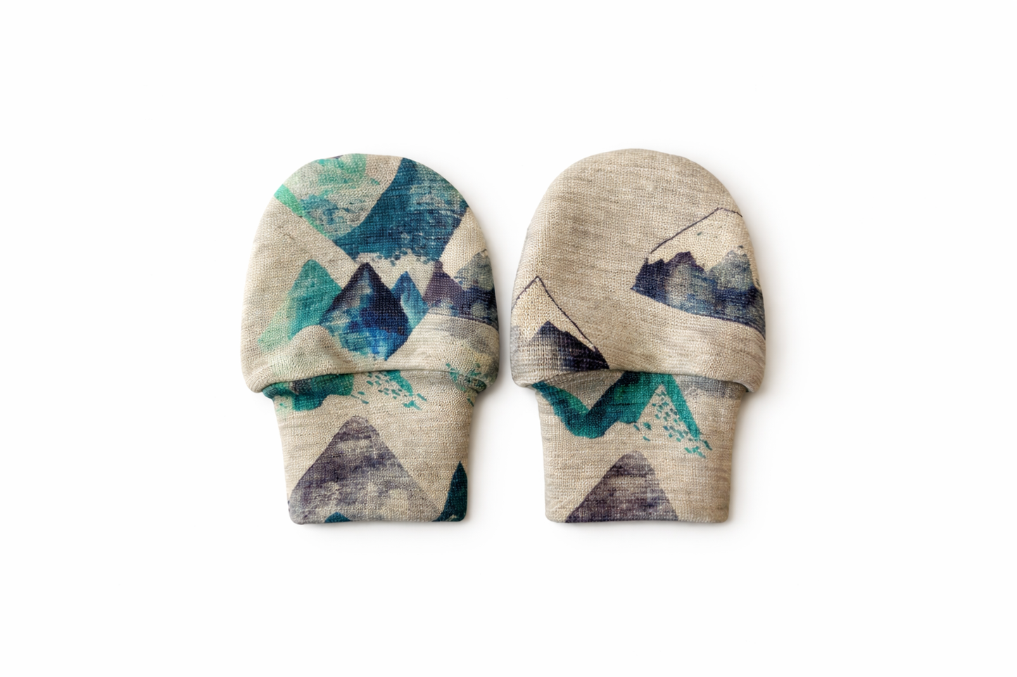Limited Edition 1 Pair Newborn Merino Wool Scratch Mittens  | Blue Ridge Mountains