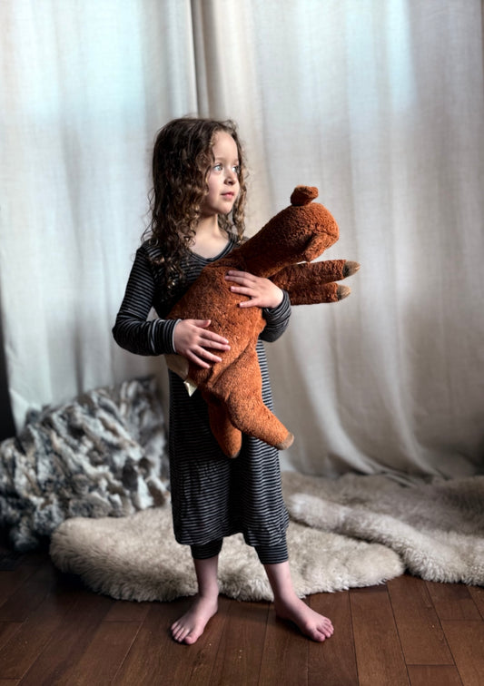Baby / Toddler / Kids Merino Wool Long Sleeved Nightgown / Base Layer Dress | Petal