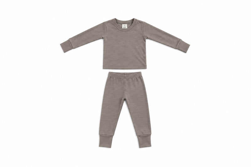 Children's Merino Wool Grow On™ Base Layer Set | Stone