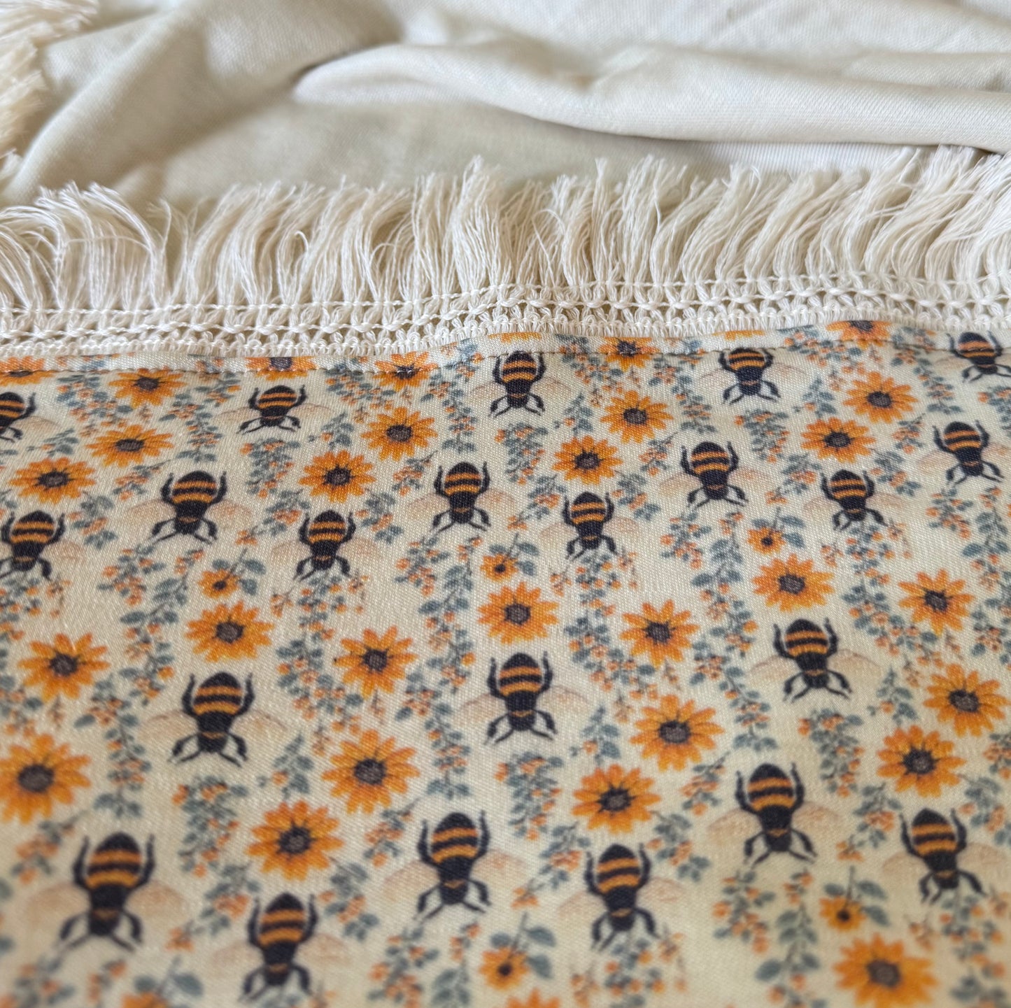 Double-Layer Merino Interlock Blanket | Baby Bees