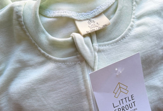 Merino Wool Zippered Sleeper | Mint