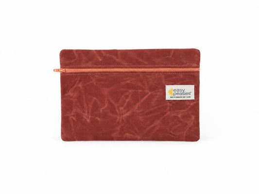 Waxed Canvas Clutch Wet Bag | Paprika