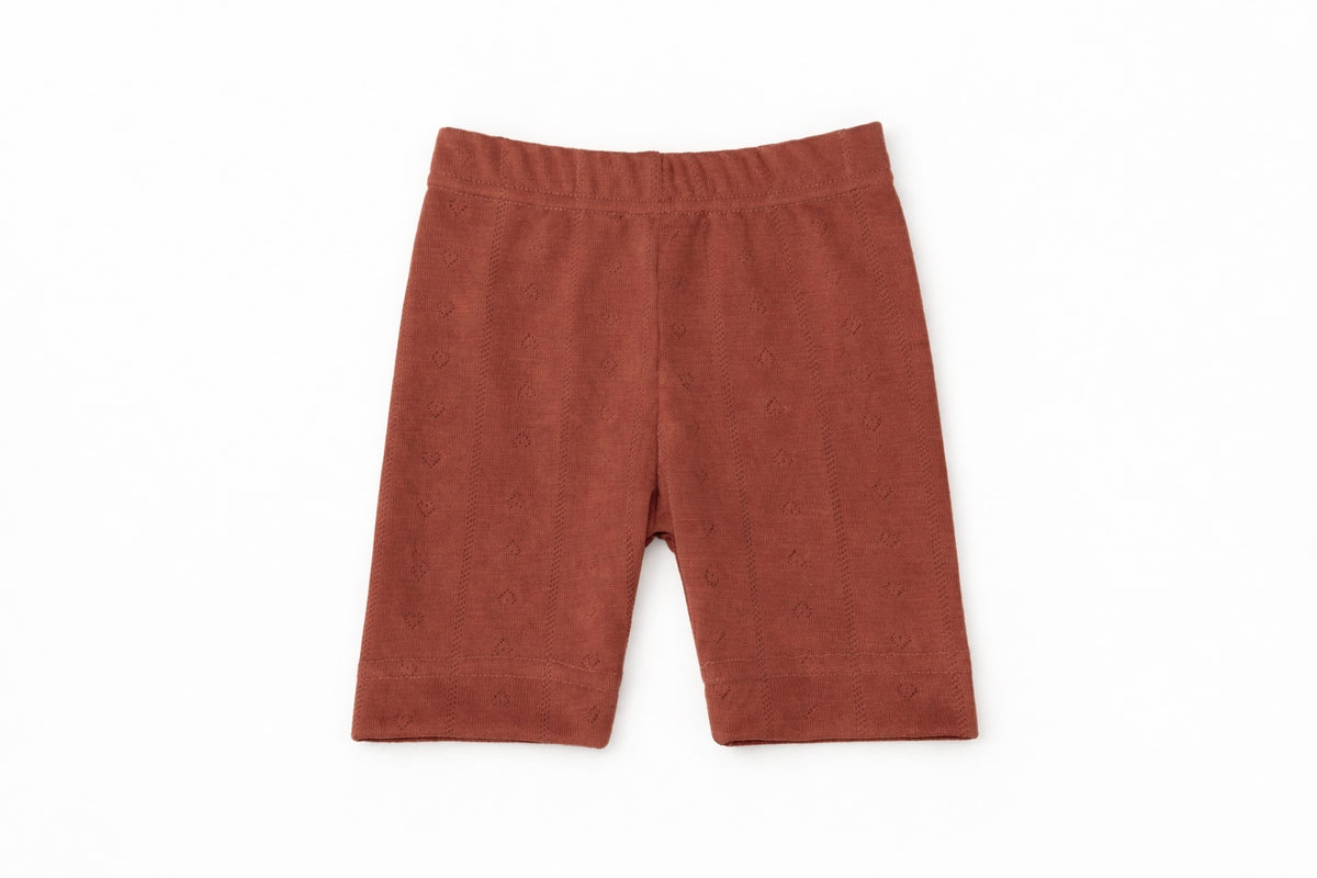 Merino Wool + Silk Children's Bike Shorts | Clay