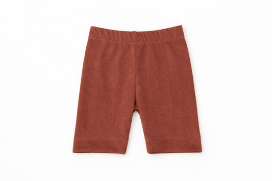 Merino Wool + Silk Baby / Toddler / Kids Bike Shorts | Clay