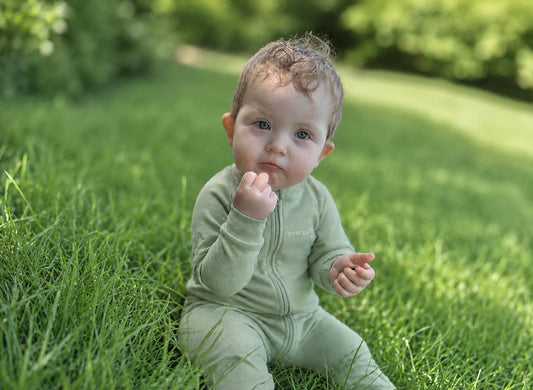 Merino Wool Zippered Eversuit™ Sleeper | Sage