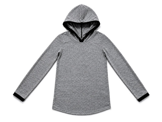 Kids Merino Wool Rash Guard Performance Pullover | Heathered Grey ￼
