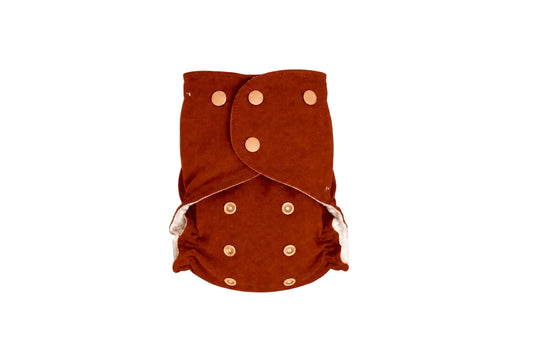 One-Size All-Wool Merino Cloth Diaper Cover | Terra Cotta