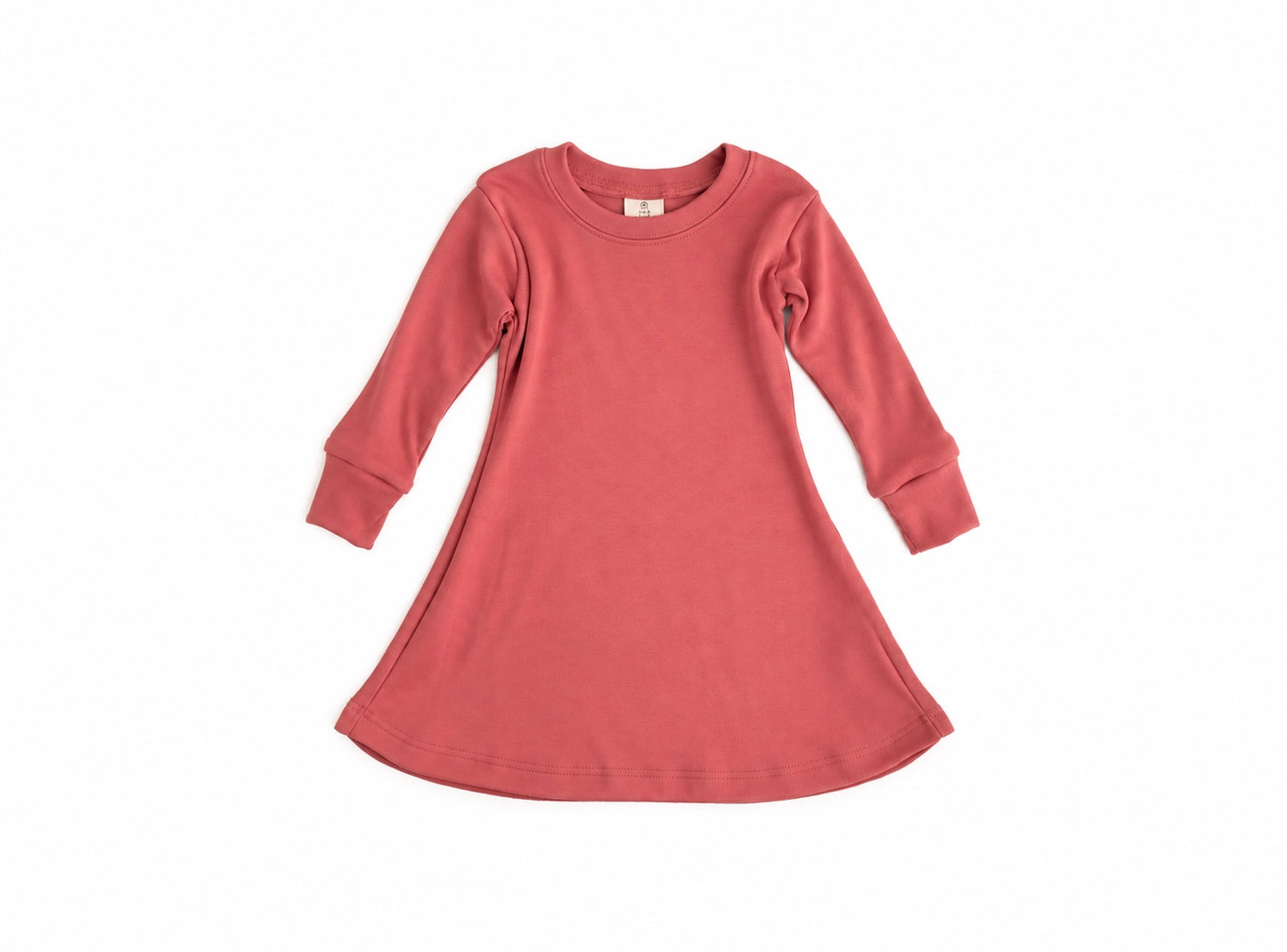 Baby / Toddler / Kids Merino Wool Long Sleeved Tunic Dress | Deep Coral