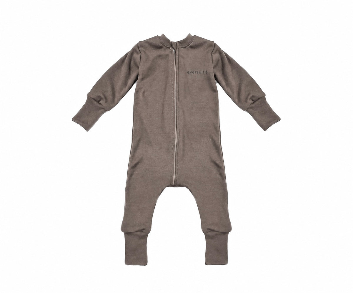 Merino Wool Zippered Eversuit™ Sleeper | Stone