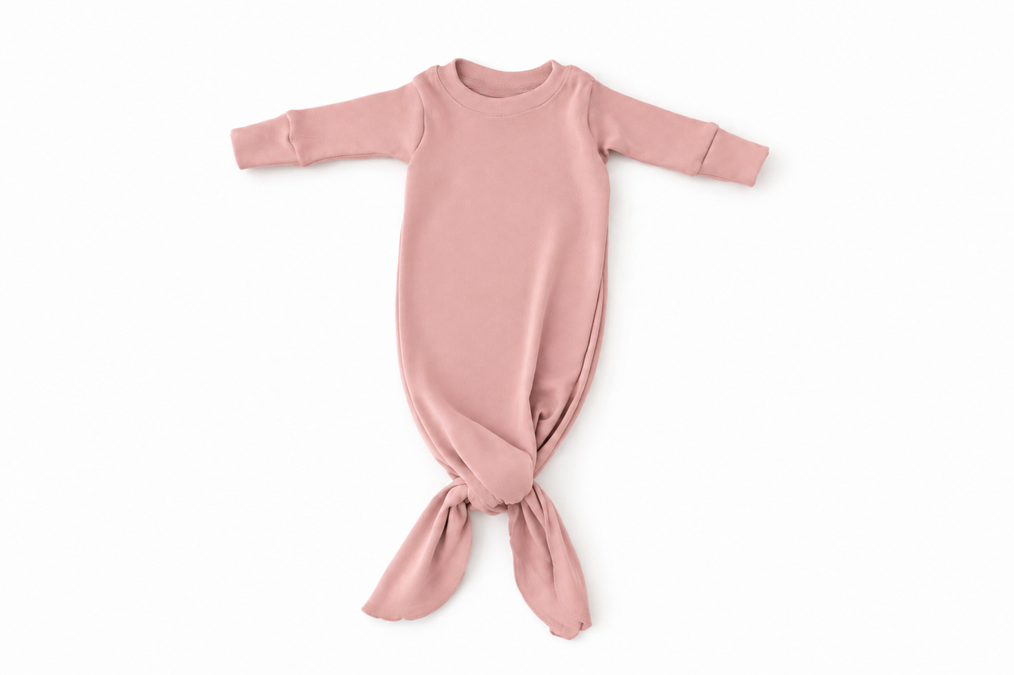 Newborn Merino Knotted Gown | Petal