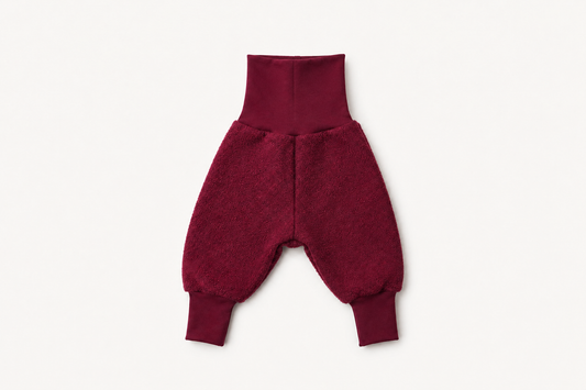 Boiled Wool Fleece Cozy Layering Pants | Cranberry