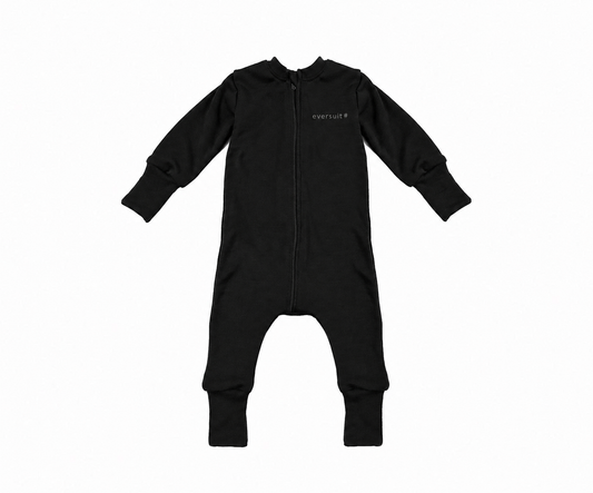 Merino Wool Zippered Eversuit Romper | Eclipse