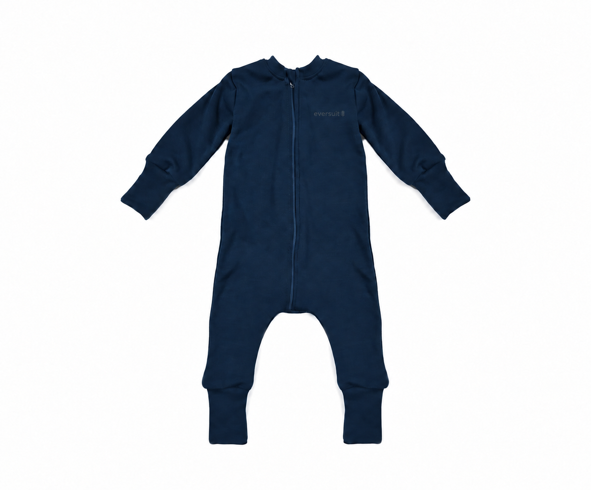 Merino Wool Zippered Eversuit™ Sleeper | Ocean