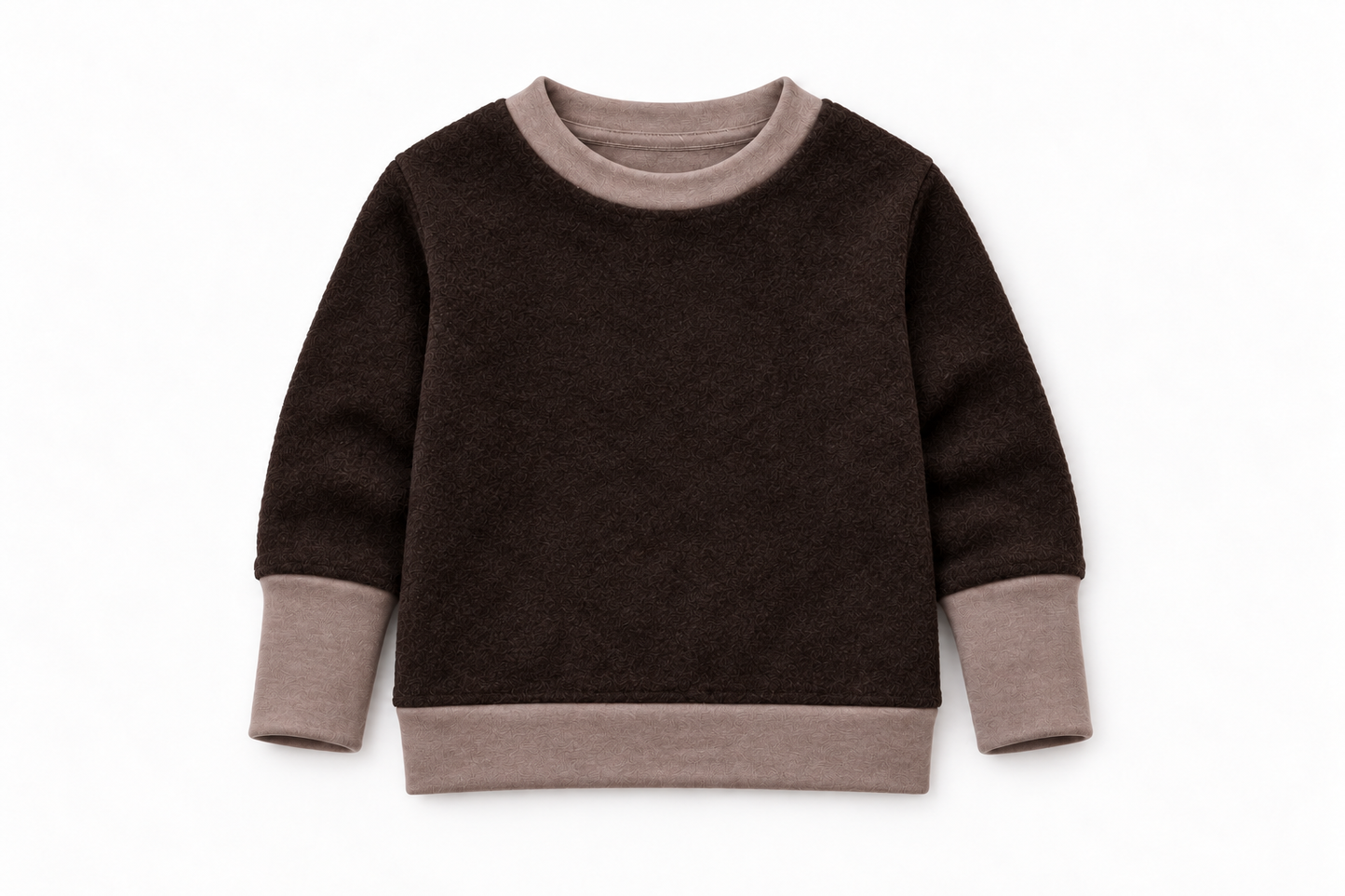 Children’s Heavy Wool Fleece Crew Pullover | Cafe Mocha