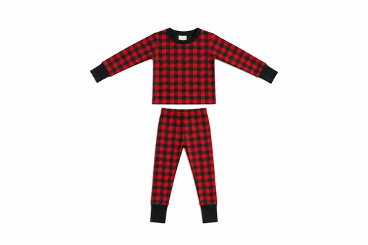 Limited Edition | Merino Wool Children's Grow On™ Base Layer Set | Buffalo Plaid