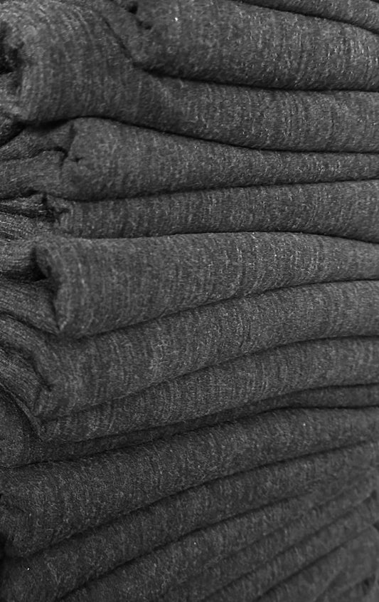 Single Layer Merino Wool Stretchy Swaddle Baby Blanket | Heathered Charcoal